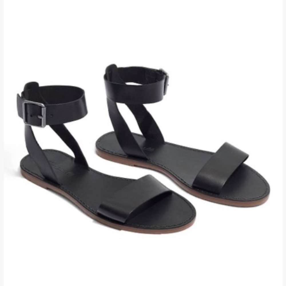 Madewell Boardwalk Leather Ankle Strap Sandal
